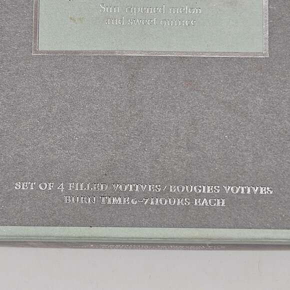 Restoration Hardware Honeydew Quince Votive Candles Set of 4 Filled Votives - Picture 5 of 10